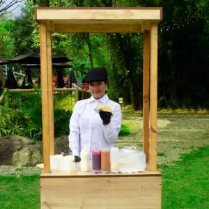 Delicioso carrito de obleas para todo tipo de eventos.
